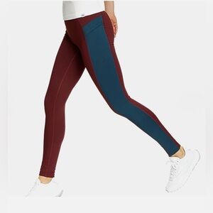 Eddie Bauer Traverse Colorblock 2Tone High Rise Leggings XS